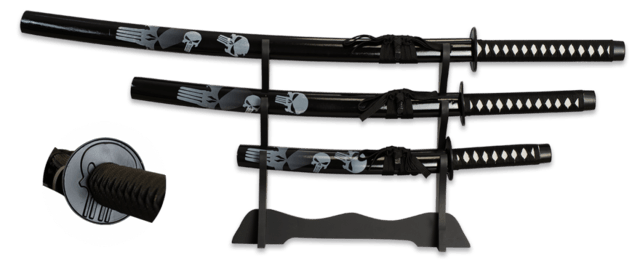 Tole10, Skulls Daisho Katana Sæt Med Stander