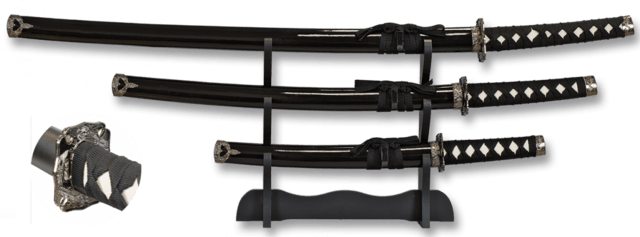 Tole10, Dekoreret Daisho Katana Sæt Med Stander