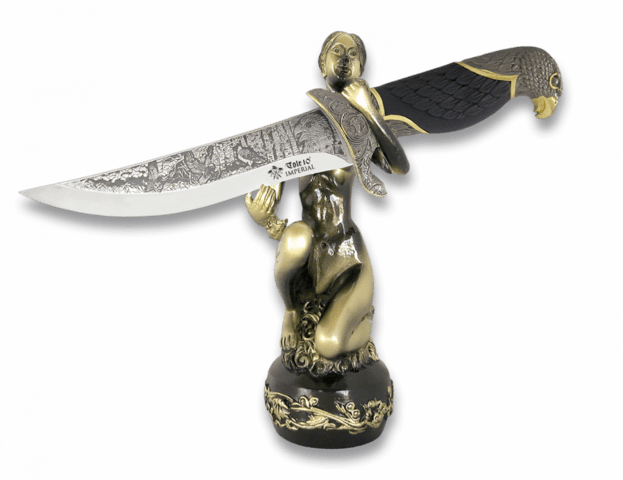 Tole10, Dekorativ Kniv Med Ornament, Ornament Sirenita