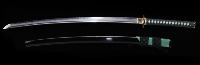 WKC, Lotus Katana, Differential Hærdet Damaskus - Med Saya