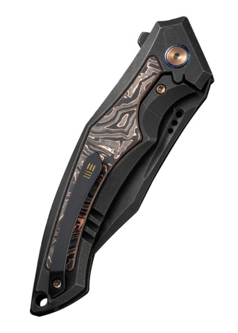 We Knife, Orpheus Titanium Copper Foil CF Foldekniv - Bælte Clips