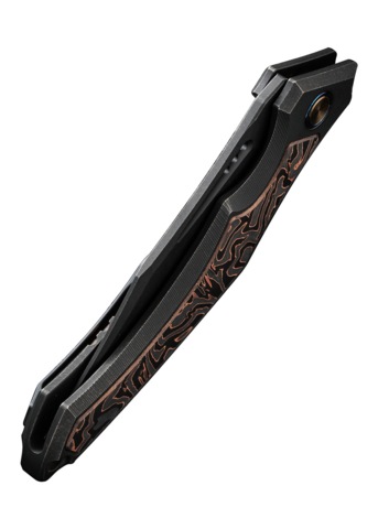 We Knife, Orpheus Titanium Copper Foil CF Foldekniv - Lukket Kniv Ryg