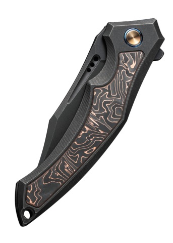 We Knife, Orpheus Titanium Copper Foil CF Foldekniv - Lukket
