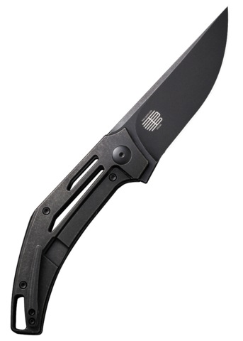 We Knife, Speedliner Titan Foldekniv, All Black - Højre Side - Bælteclips