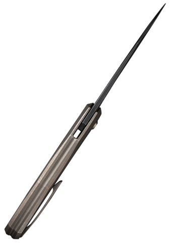 We Knife, Ignio Foldekniv, Titanium Bronze - Kniv Ryg