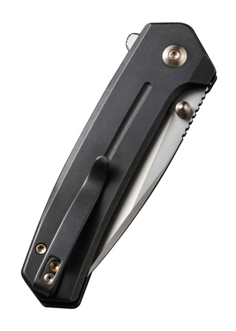 We Knife, Culex Titan Foldekniv, Satin - Lukket Højre Side - Bælteclips