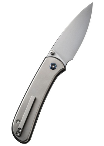 We Knife, Qubit Foldekniv, Titanium Satin - Højre Side - Bælteclips