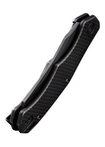 We Knife, Rekker Foldekniv, Titanium, All Black - Lukket Klinge Ryg