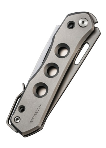 We Knife, Vision R Foldekniv, Grå Titanium - Lukket Højre Side