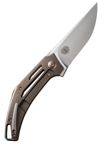 We Knife, Speedliner Foldekniv, Titan Bronze Satin - Højre Side - Bælteclips