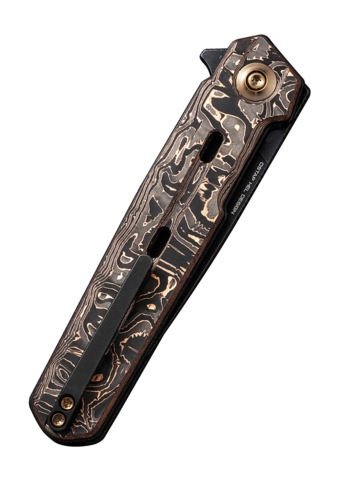 We Knife, Navo Foldekniv, Kobber Foil CF - Lukket Højre Side - Bælteclips