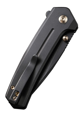 We Knife, Culex Foldekniv, Titanium Sort - Lukket Højre Side - Bælteclips