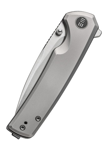 We Knife, Subjugator Foldekniv, Satin Titanium - Lukket Venstre Side