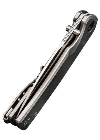 We Knife, Subjugator Foldekniv, Satin Titanium - Klinge Ryg