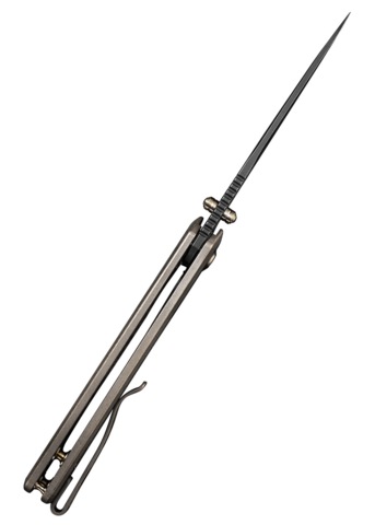 We Knife, Subjugator Foldekniv, Blackwashed Titanium - Kniv Ryg