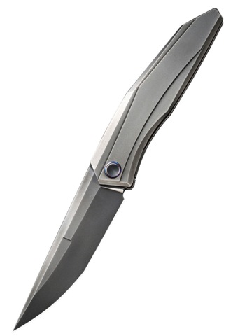 We Knife, Cybernetic Foldekniv, Titan Poleret Grå - Venstre Side