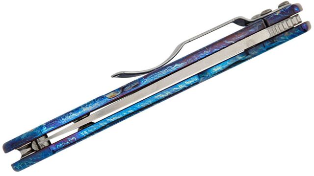 Spyderco, Tenacious Foldekniv, Blå Dissaray, D2 Plain Klinge - Klinge Ryg