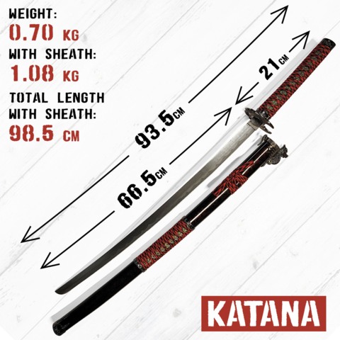 S&M, Dragon Samuraisværd Sæt, Diasho - Katana