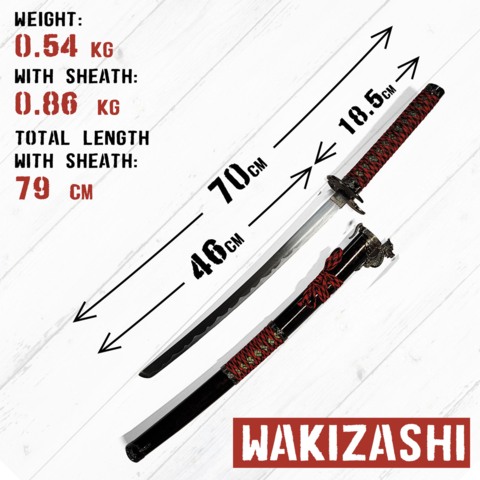 S&M, Dragon Samuraisværd Sæt, Diasho - Wakizashi