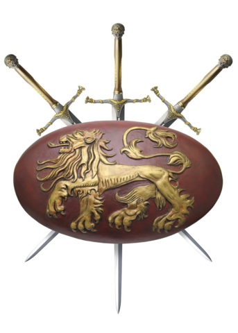 Valyrian Steel, GoT, Lannister Skjold - Vægbeslag