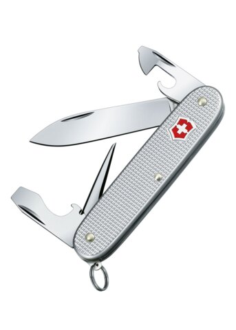 Victorinox, Pioneer Lommekniv, Ribbet Alox Sølv