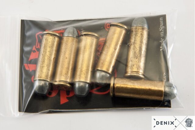 Denix, Replika Patroner Til 45. Revolver Modeller, 6 Stk