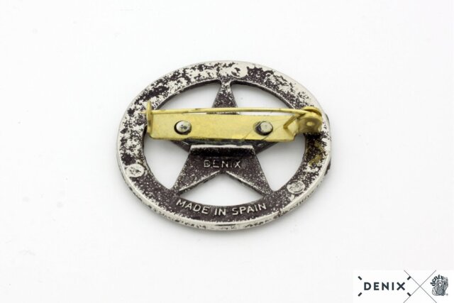 Denix, Texas Ranger Star Badge, Grå, Metal - Bagside