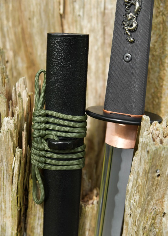 Dragon King Modern Katana Bo-Hi - Habaki og Sageo