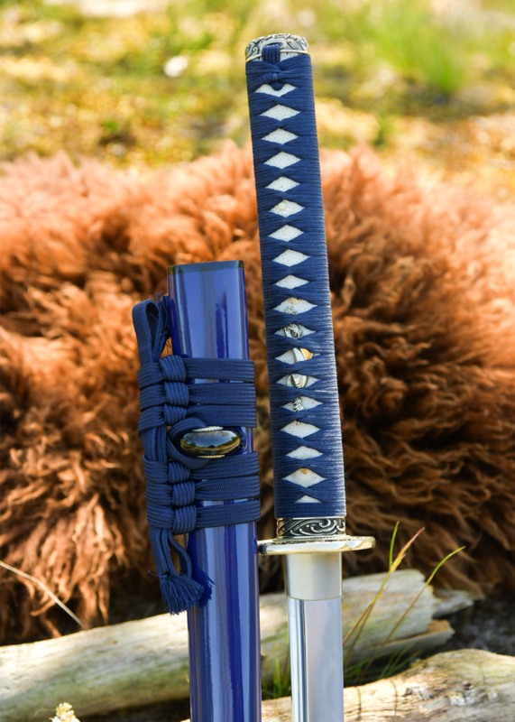 Dragon King Sea Wave Katana - Tsuka og Sageo