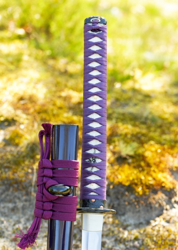 Dragon King Lotus Seed Katana - Tsuka og Sageo