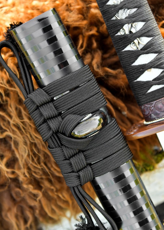 Dragon King Pine Crane Katana - Sageo