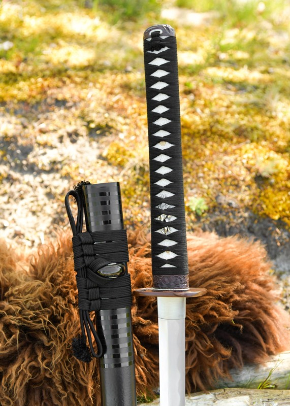 Dragon King Pine Crane Katana - Tsuka