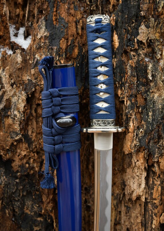Dragon King Sea Wave Wakizashi - Tsuka og Sageo