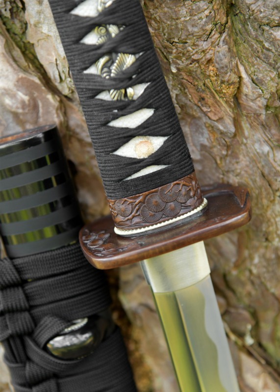 Dragon King Pine Crane Wakizashi - Tsuba