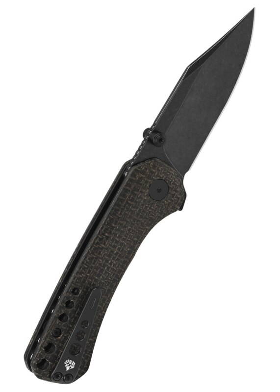QSP Kestrel Foldekniv Brun Micarta - Bælteclips