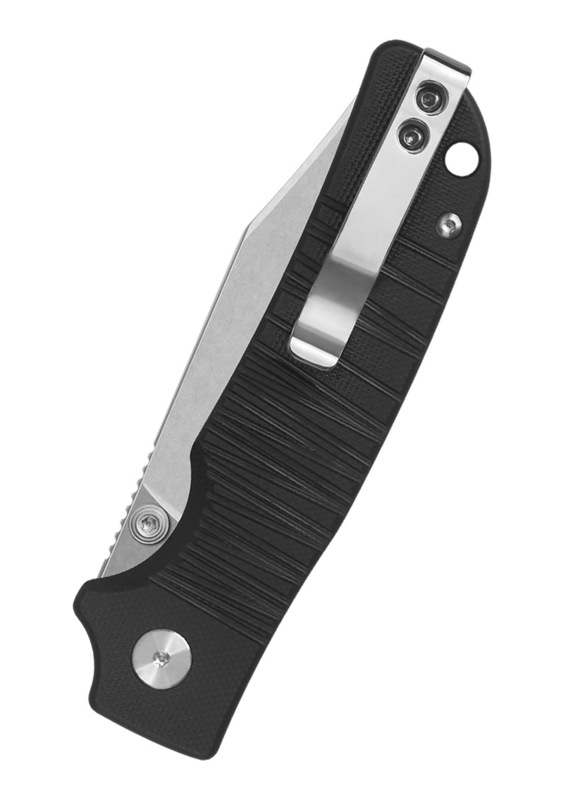 QSP Kali Stonewashed Foldekniv - Sort - Lukket