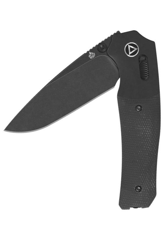 QSP Vault Foldekniv – Black Stonewashed 14C28N og Sort Micarta