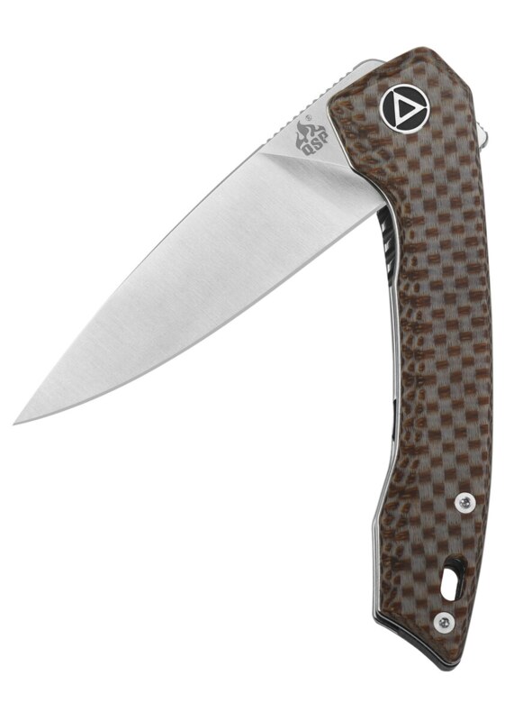 QSP Leopard Foldekniv – Satin Klinge og Brunt Micarta Greb