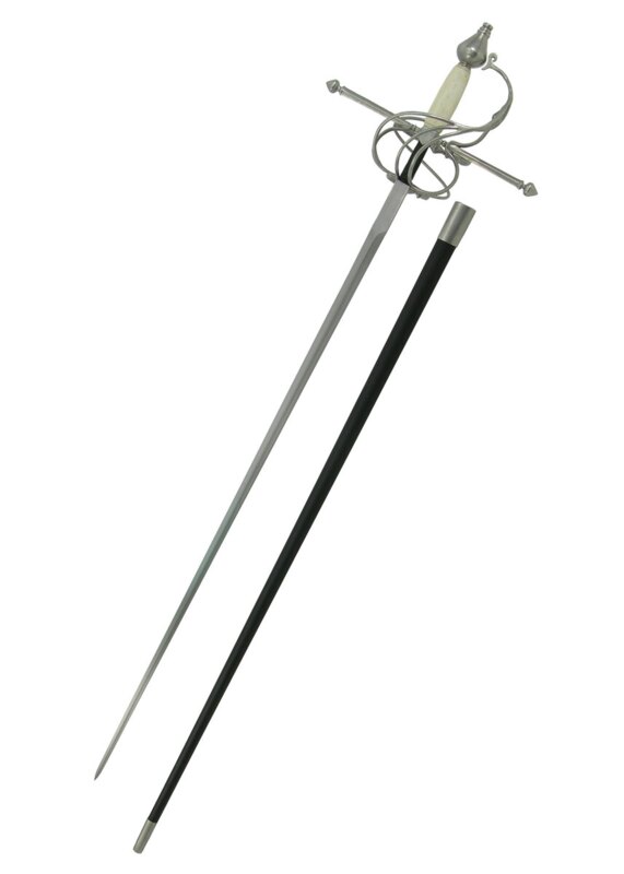 Hanwei Swept Hilt Rapier med Bengreb - Skede
