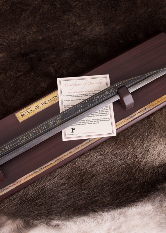 Battle Merchant Beagnoth Seax Deluxe - Ægthedscertifikat