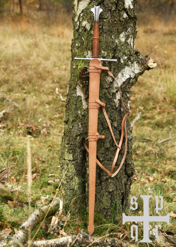 Battle Merchant Senmiddelalderligt Langsværd med Skede – 15. århundrede, Nationalmuseet i Zürich (SK-B) - I Skede