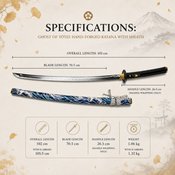 S&M Ghost of Yōtei Håndsmedet Katana – Master Edition