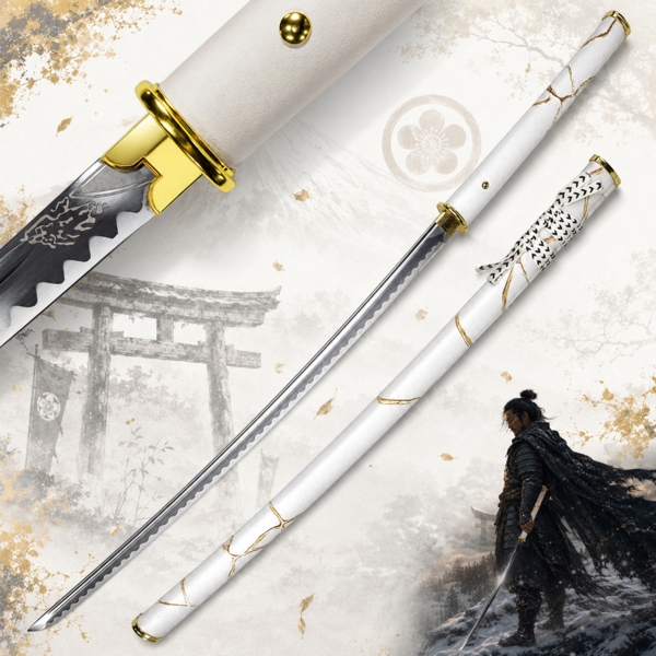 S&M Ghost of Yōtei – Gilded Dawn Katana med Skede
