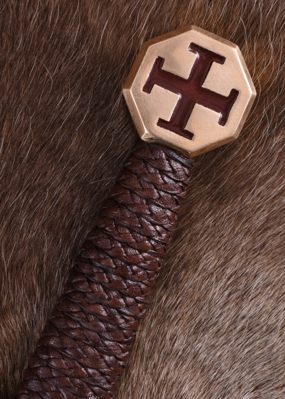 Tempelridder Sværd med Kors Pattée og Læderskede - Pommel
