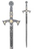Marto Templar Sword Sølv/Blå Kontrast - Greb