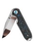 QSP Nebula Foldekniv – Blue Shredded Carbon Fiber og 14C28N Stål