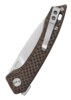 QSP Leopard Foldekniv – Satin Klinge og Brunt Micarta Greb - Lukket