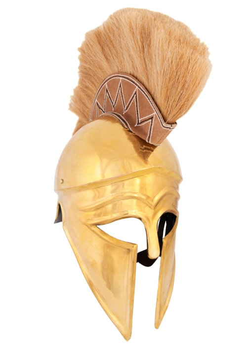 Battle Merchant, Italo-Corinthian Hjelm Med Plume, Messing