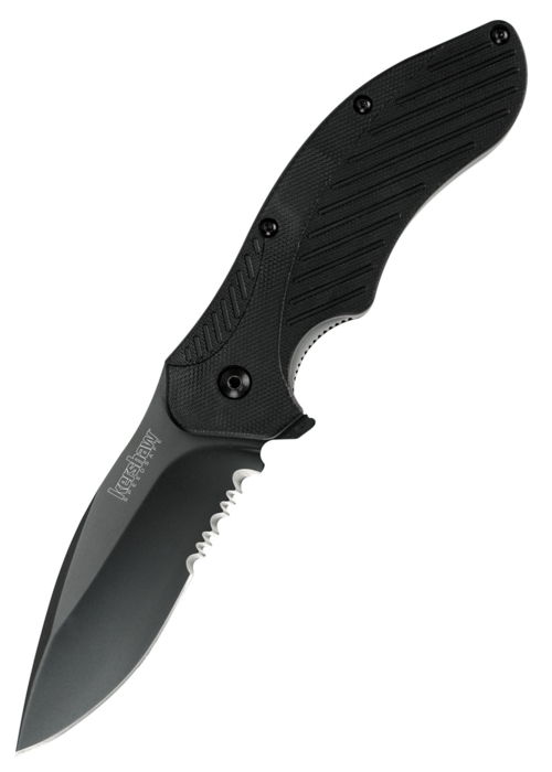 Kershaw, Clash Foldekniv, Sort, Savtakket