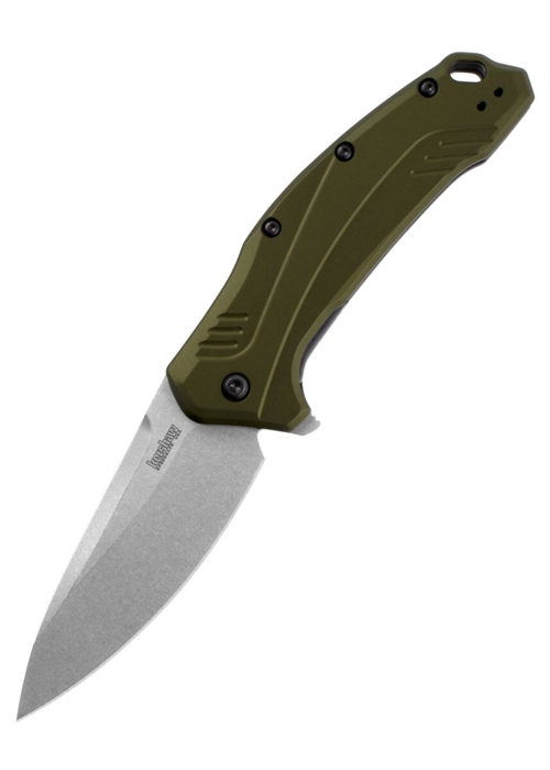Kershaw, Link Foldekniv, Oliven, Aluminium